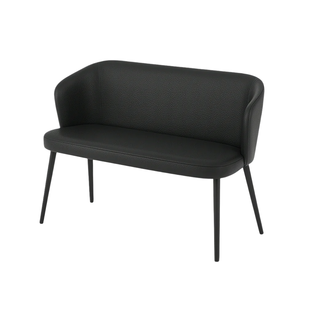 Bancheta piele BRUNO culoare NEGRU