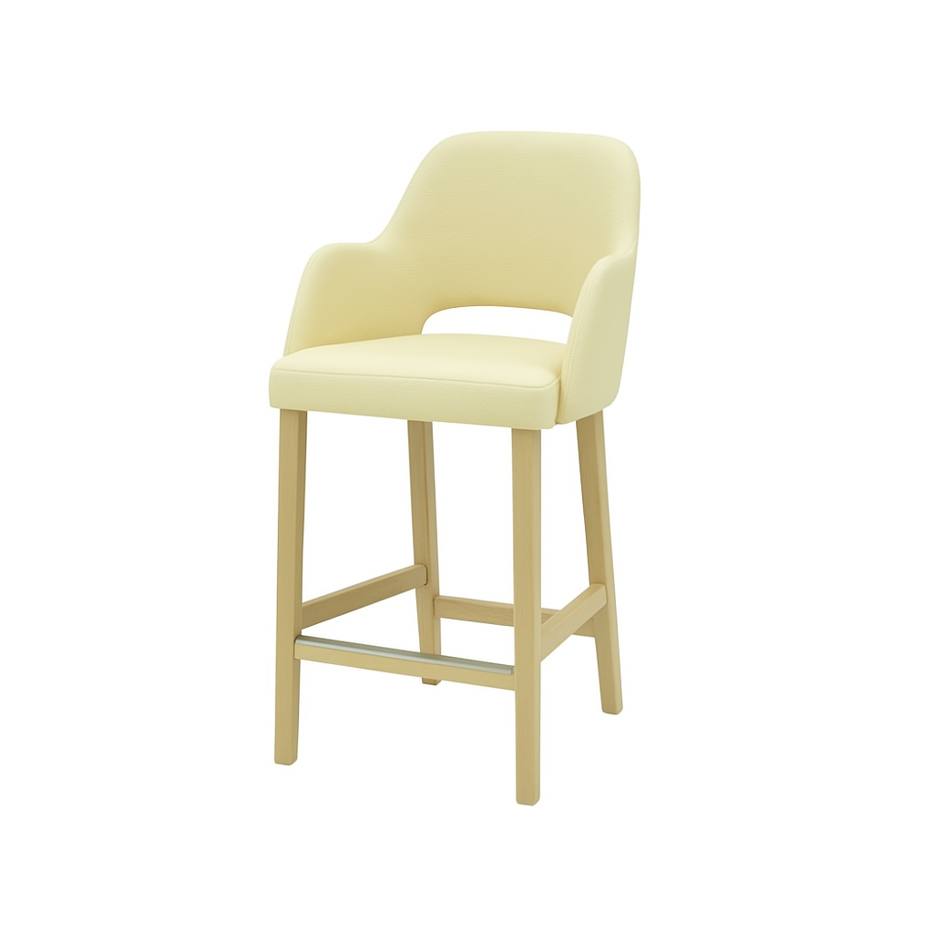 Scaun bar piele GALBENA | model APRIL