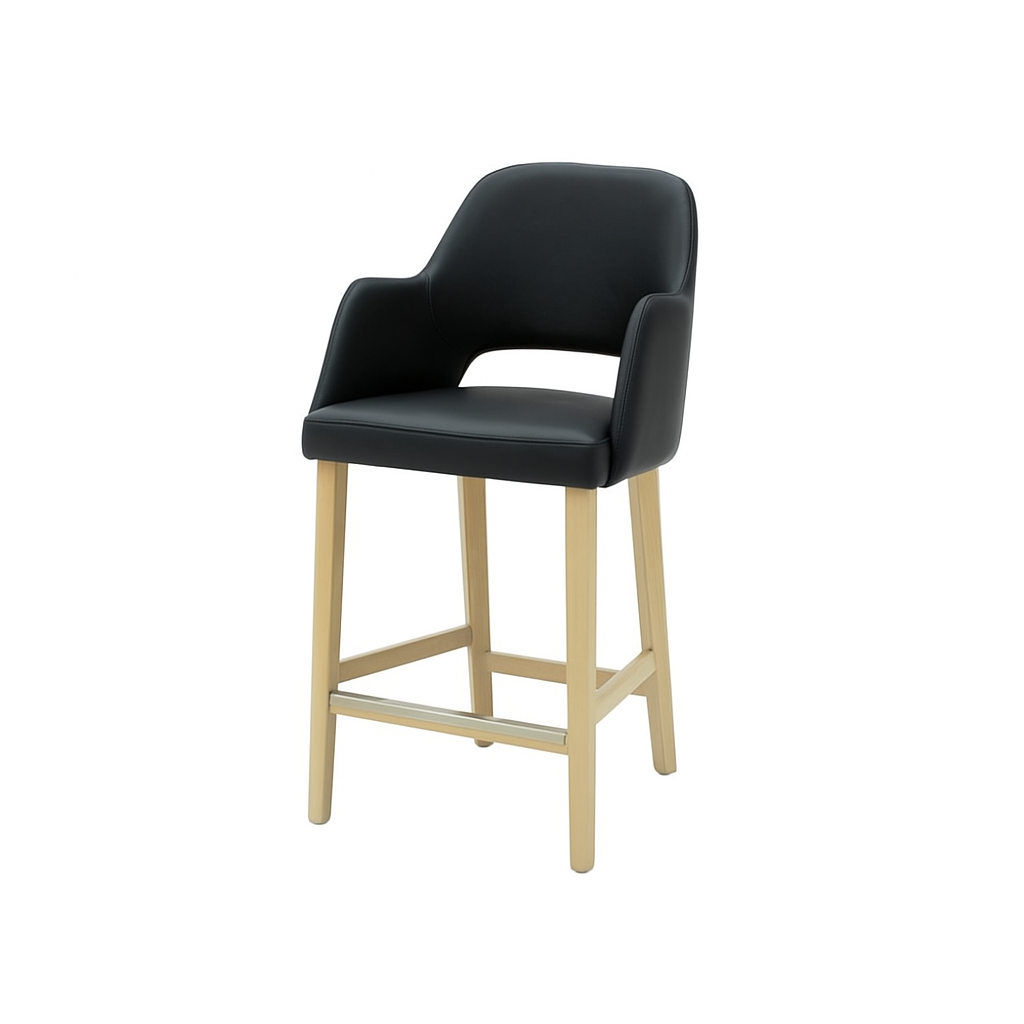Scaun bar piele GALBENA | model APRIL